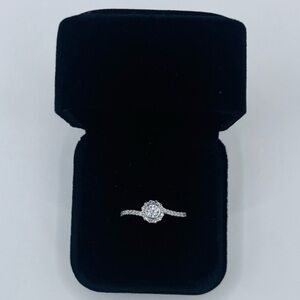 Round Brilliant .50 CT VS Lab Diamond Silver Ring